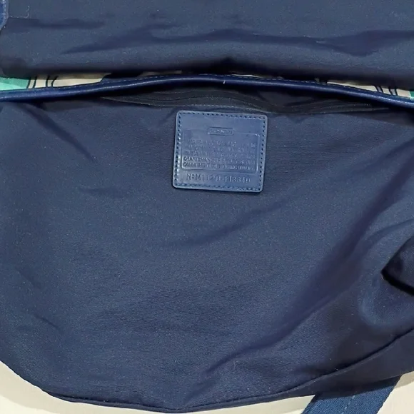 Coach Kyra Scarf Signature Messenger Bag In Blue and Purple - Picture 16 of 16